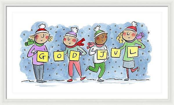 God Jul - Framed Print