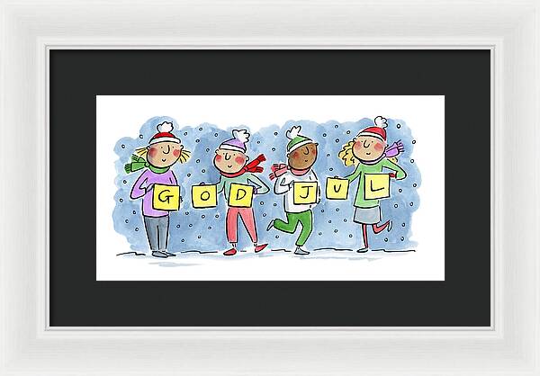God Jul - Framed Print