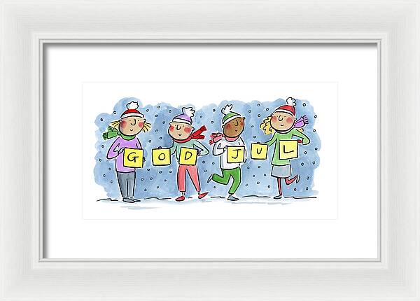 God Jul - Framed Print
