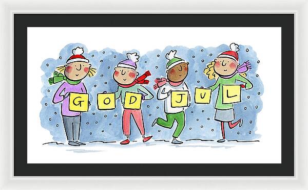 God Jul - Framed Print