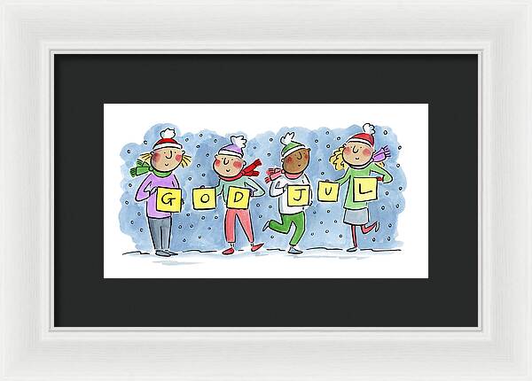 God Jul - Framed Print