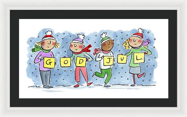 God Jul - Framed Print