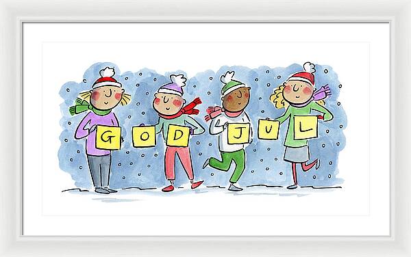 God Jul - Framed Print