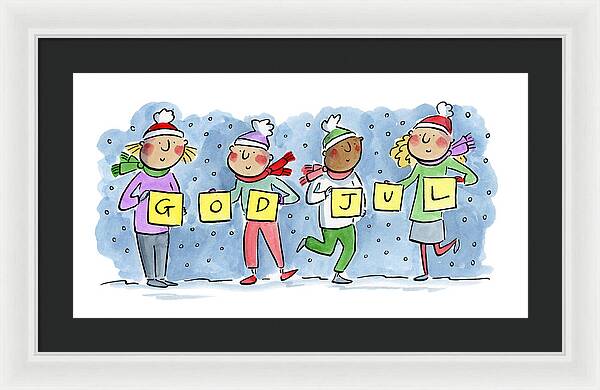 God Jul - Framed Print