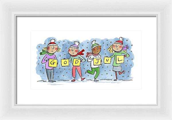 God Jul - Framed Print