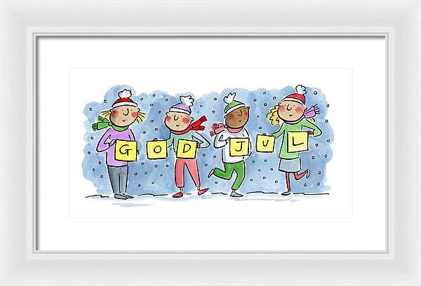 God Jul - Framed Print