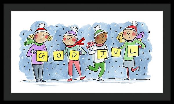 God Jul - Framed Print