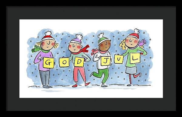 God Jul - Framed Print