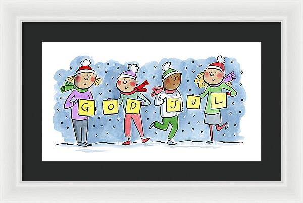 God Jul - Framed Print