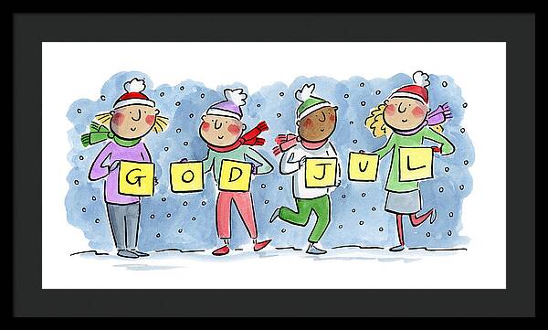 God Jul - Framed Print