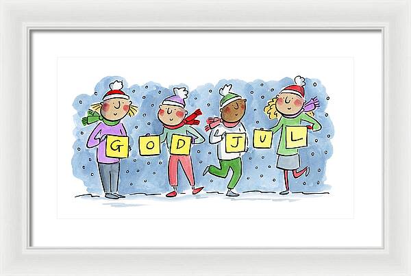 God Jul - Framed Print