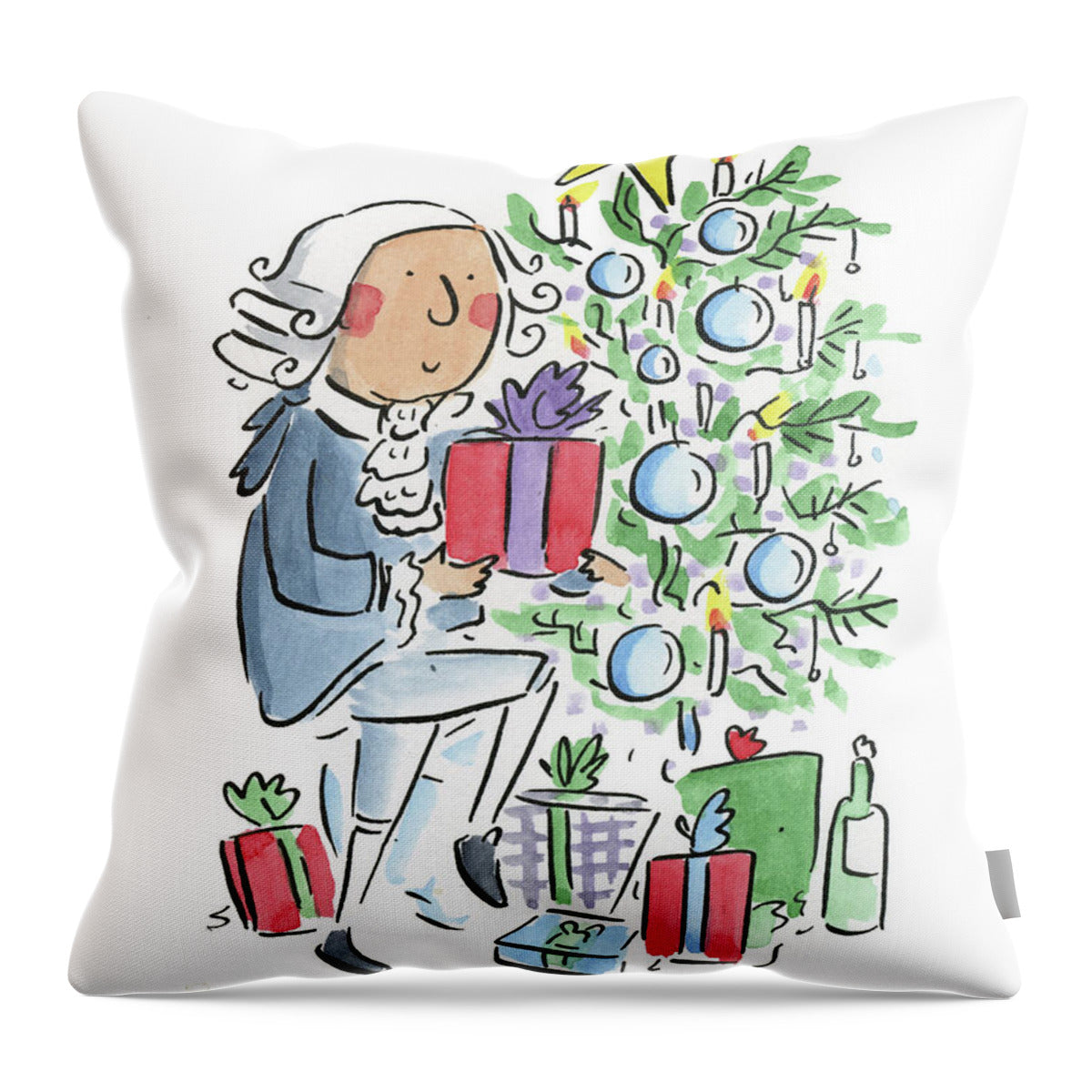 Haydn the Christmas Presents - Throw Pillow
