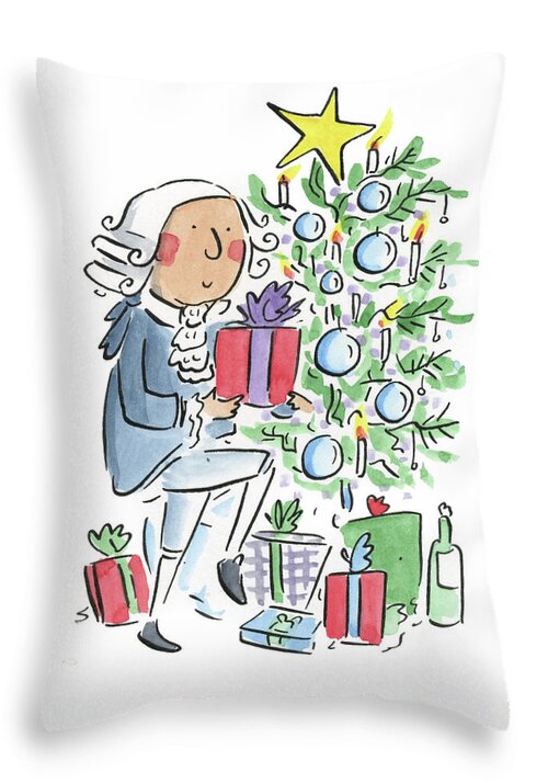 Haydn the Christmas Presents - Throw Pillow
