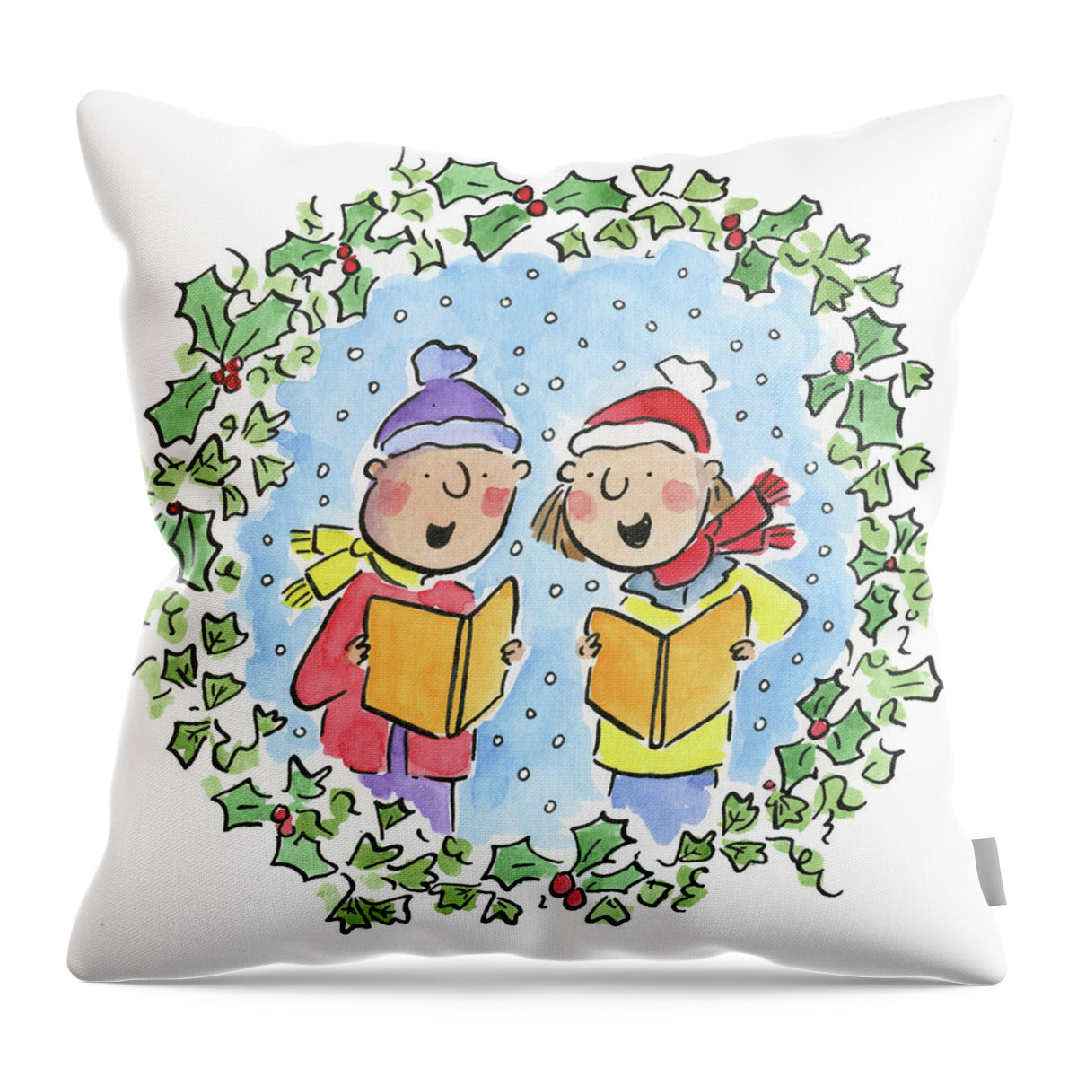 Holly and Ivy - Throw Pillow