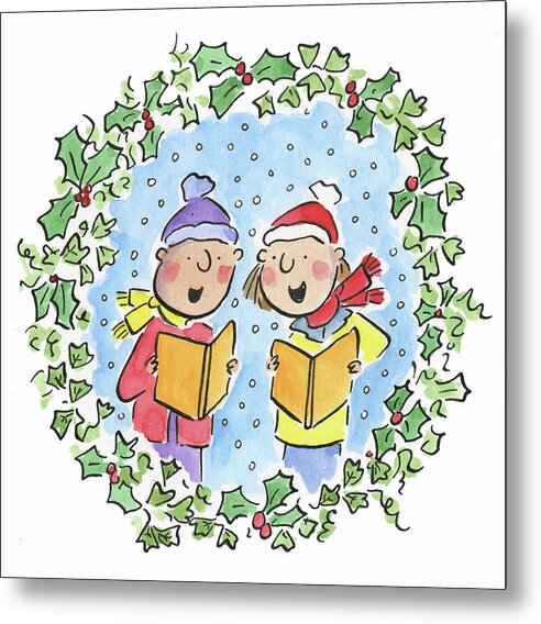 Holly and Ivy - Metal Print