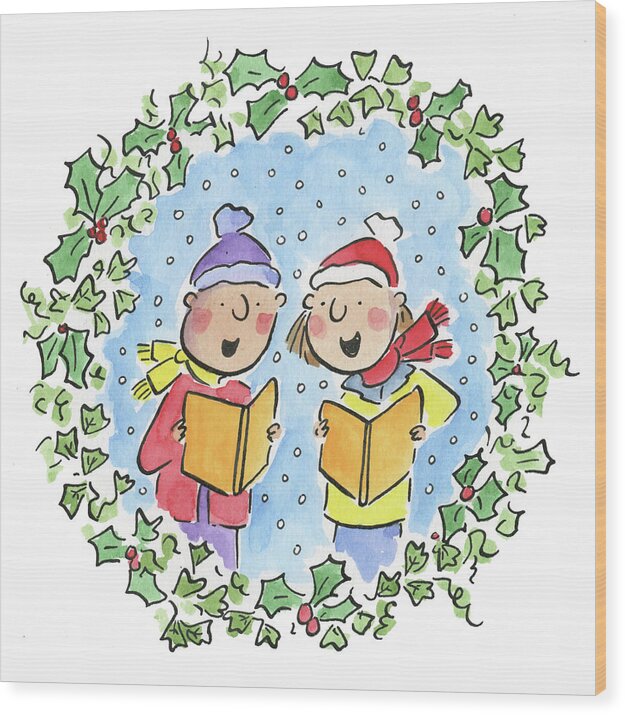 Holly and Ivy - Wood Print