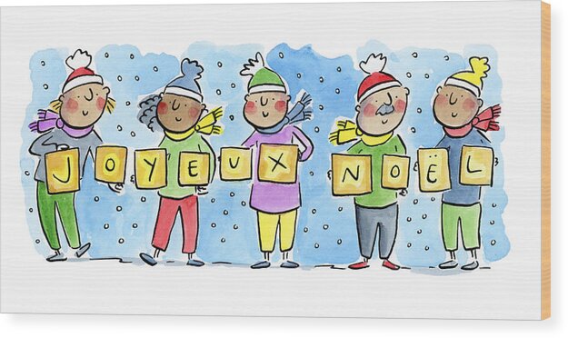 Joyeux Noel - Wood Print