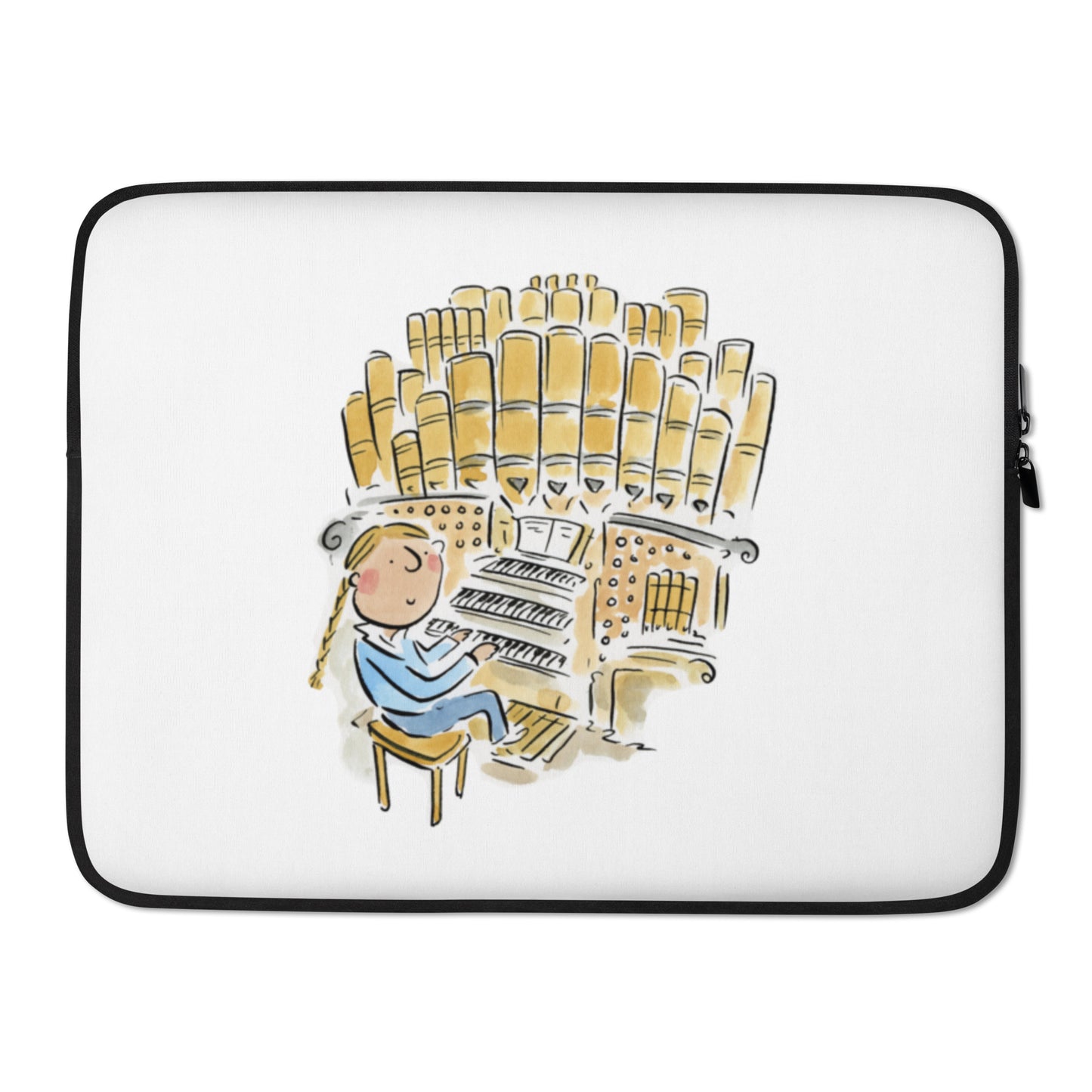 Organist Illustration by Rosie Brooks Laptop Sleeve