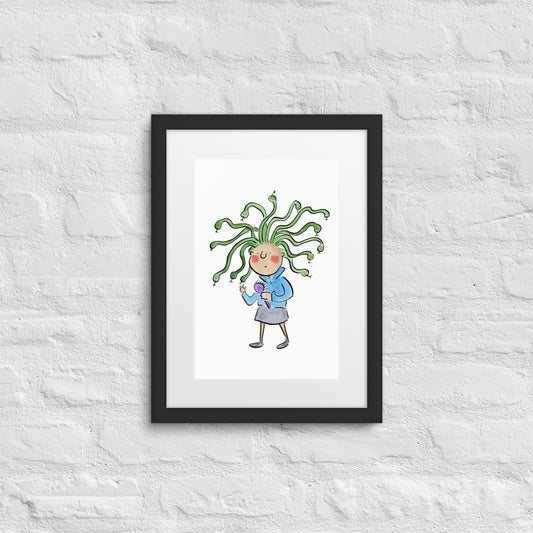 Medusa Illustration by Rosie Brooks Framed poster