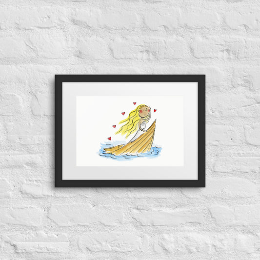 My Helen of Troy Illustration by Rosie Brooks Framed poster