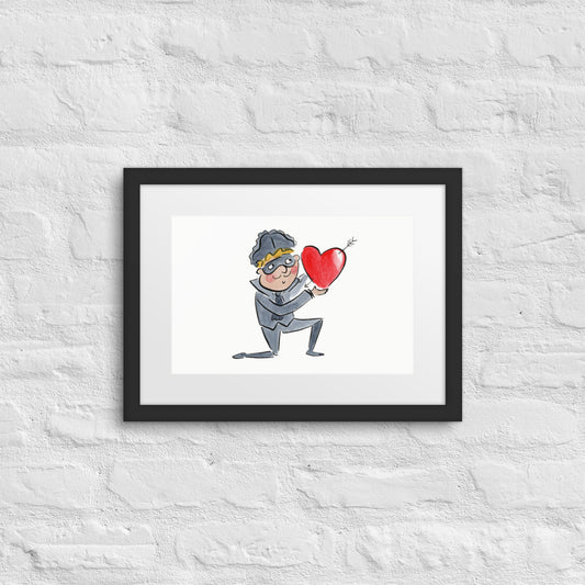 Heartthrob Illustration by Rosie Brooks Framed poster