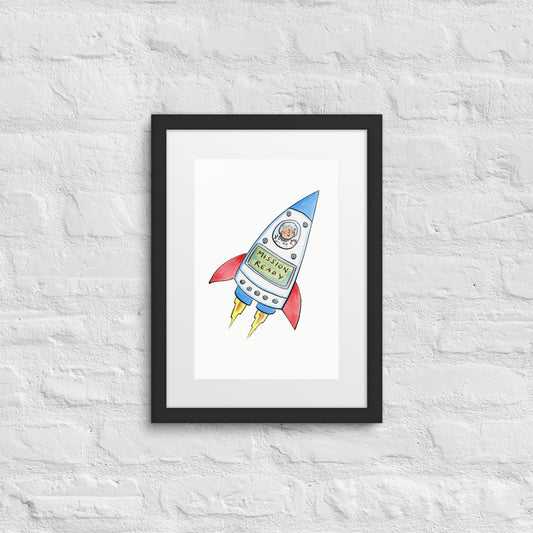 Mission Ready Illustration by Rosie Brooks  Framed poster