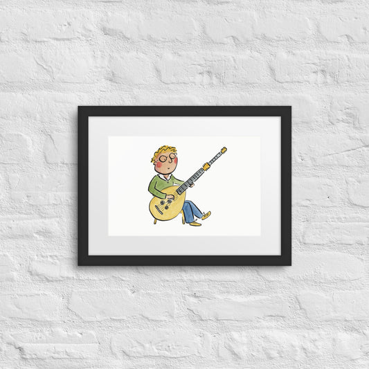 Theorbo Illustration by Rosie Brooks Framed poster