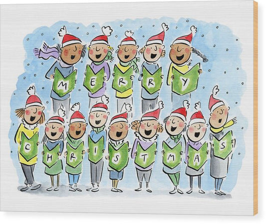 Merry Christmas - Wood Print