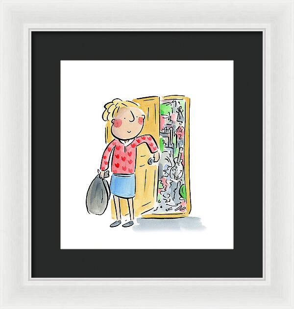 Messy bedroom - Framed Print