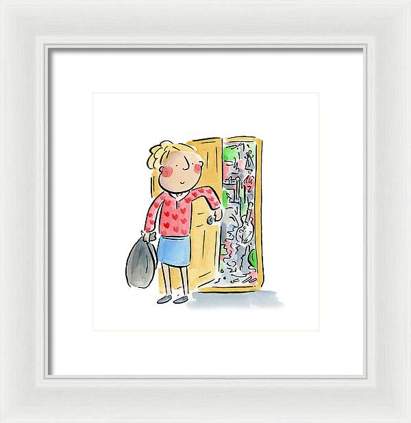 Messy bedroom - Framed Print