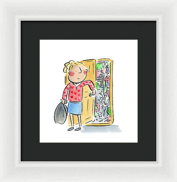 Messy bedroom - Framed Print