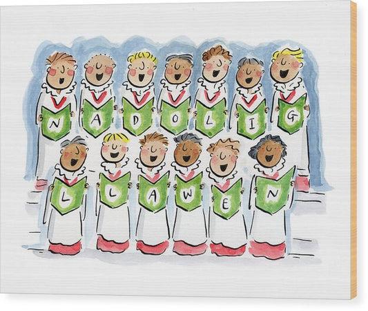 Nadolig Llawen - Wood Print