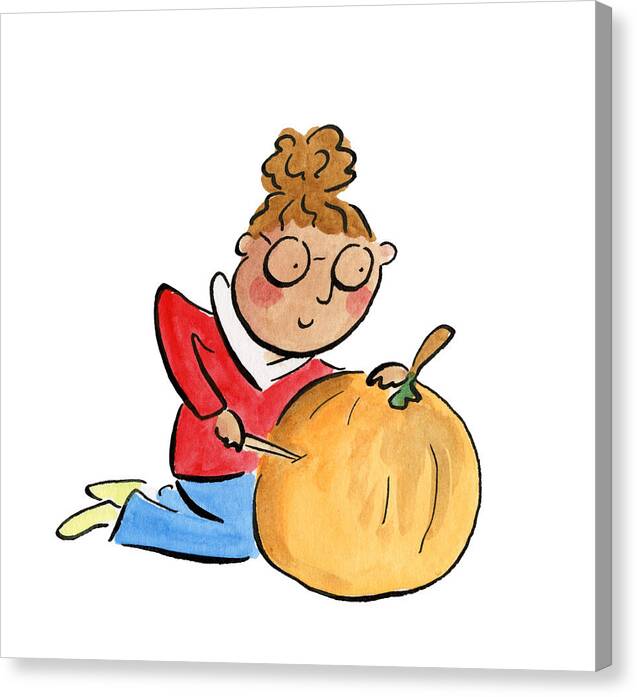 Pumpkin Carving - Canvas Print