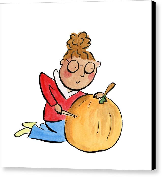 Pumpkin Carving - Canvas Print