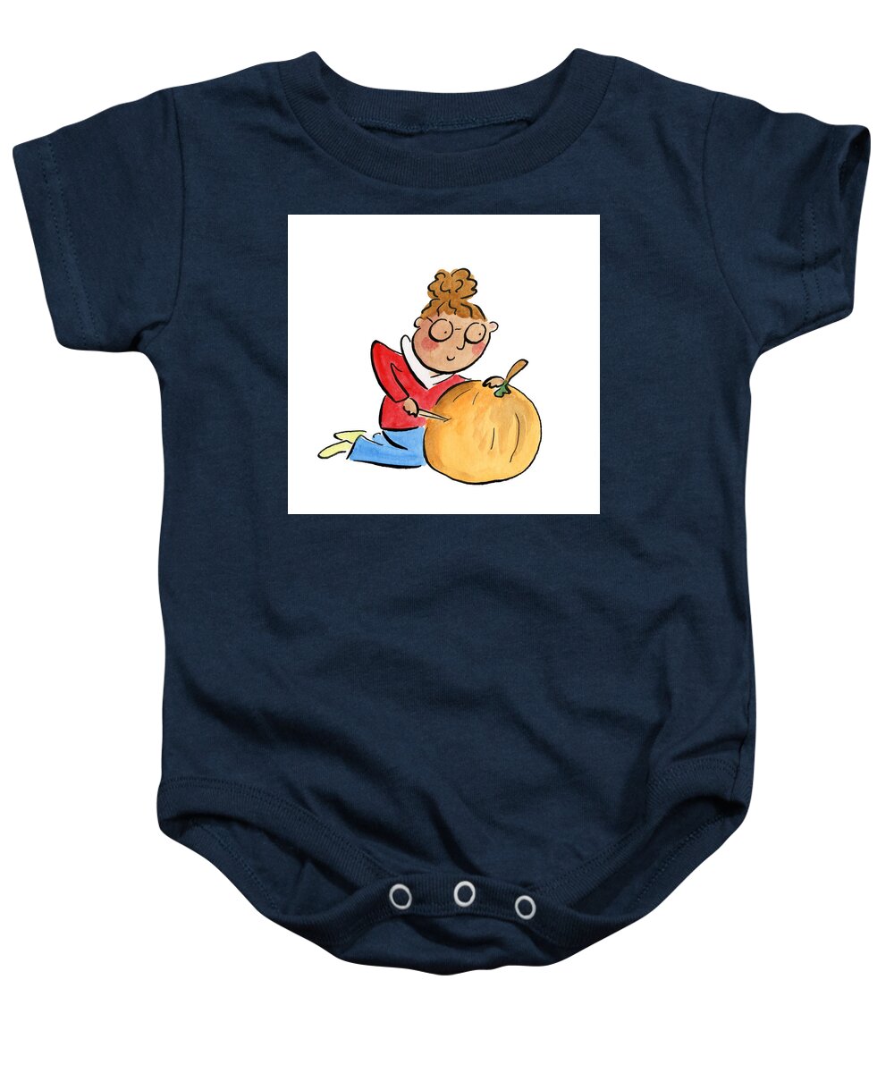 Pumpkin Carving - Baby Onesie