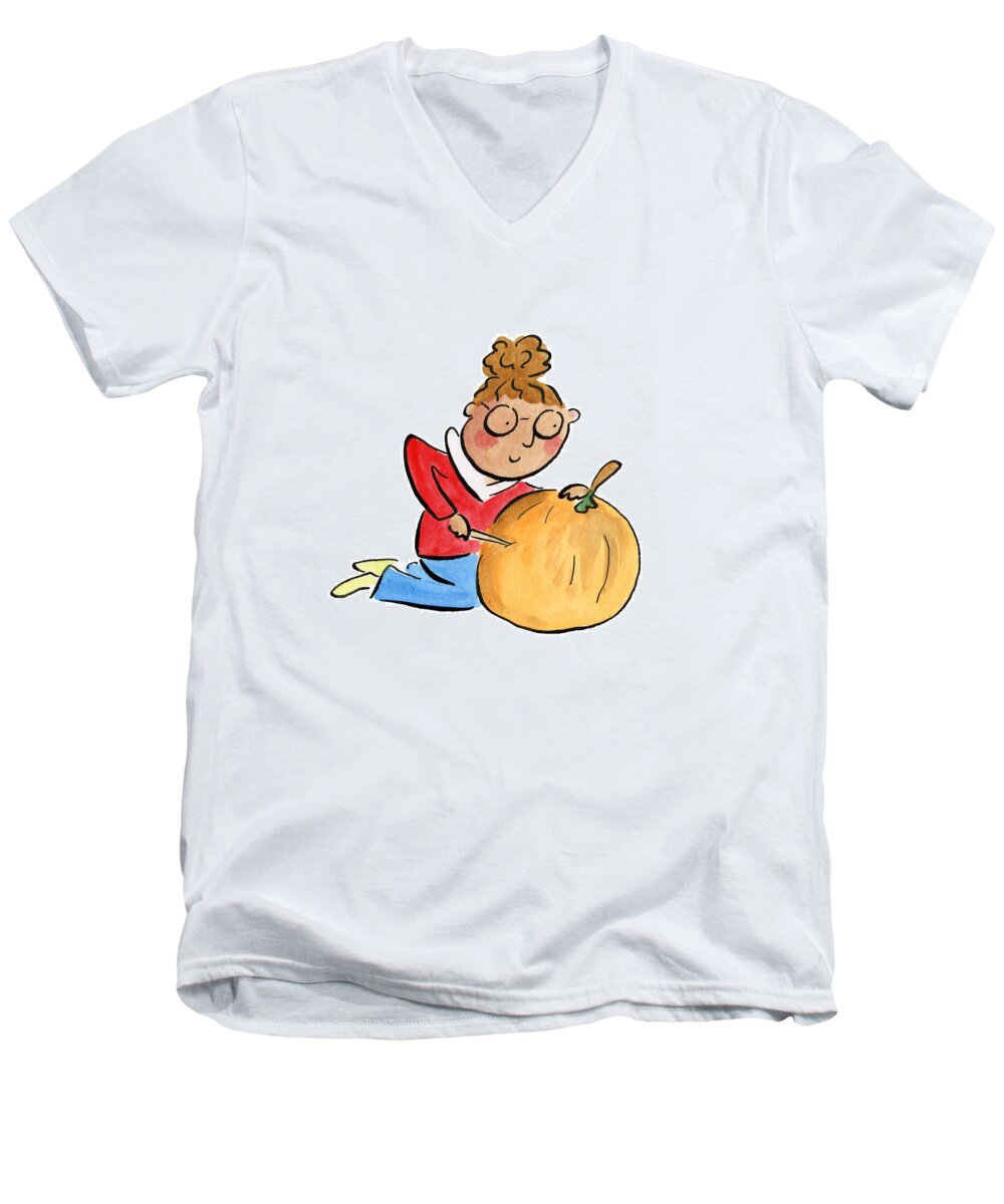 Pumpkin Carving - Men's V-Neck T-Shirt