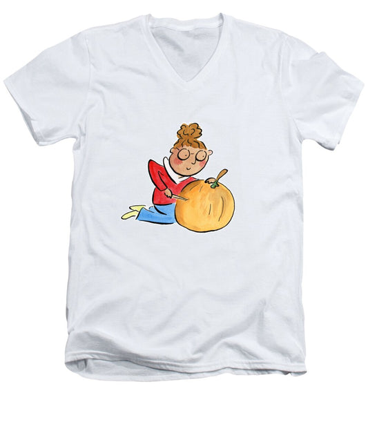 Pumpkin Carving - Men's V-Neck T-Shirt