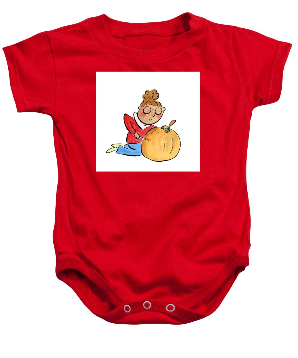 Pumpkin Carving - Baby Onesie