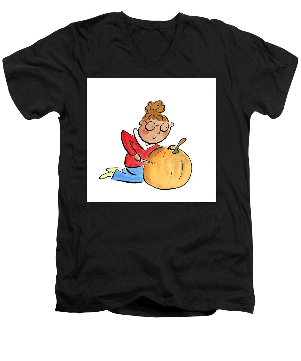 Pumpkin Carving - Men's V-Neck T-Shirt