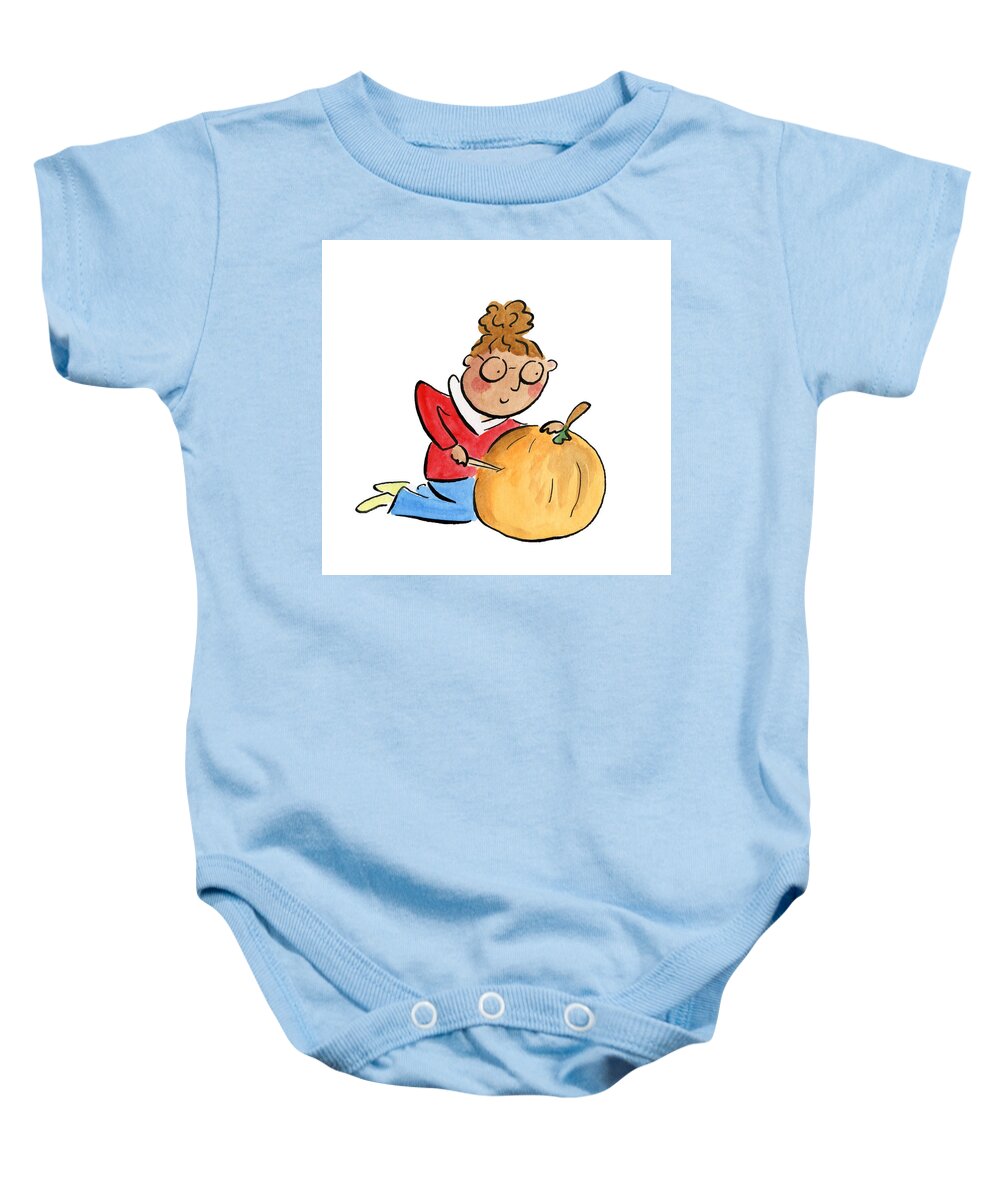 Pumpkin Carving - Baby Onesie