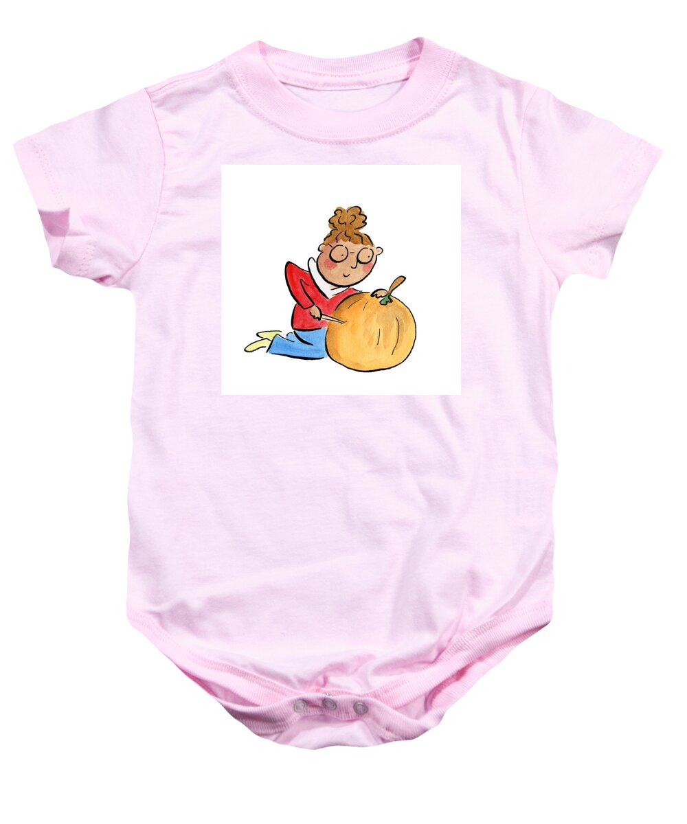 Pumpkin Carving - Baby Onesie