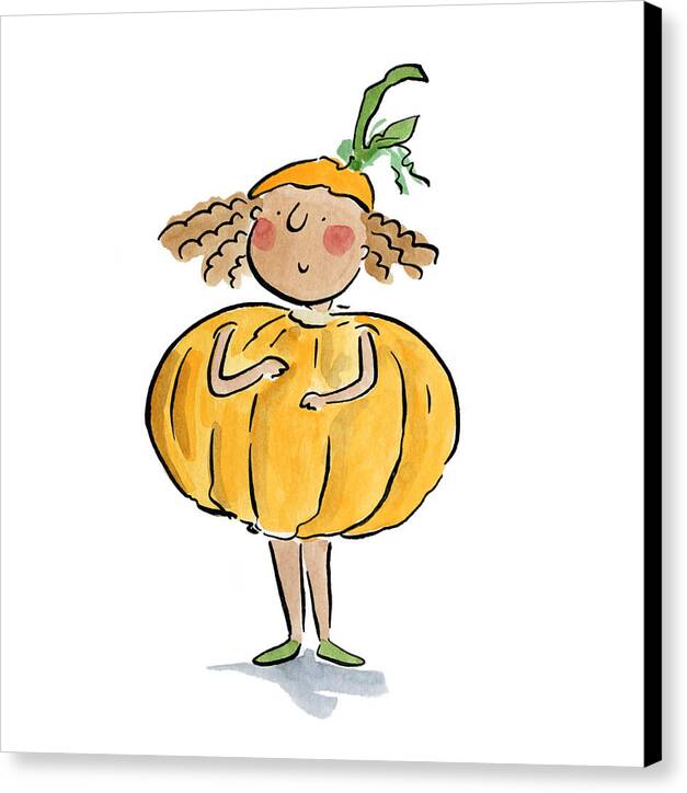 Pumpkin Costume - Canvas Print