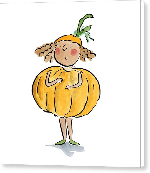 Pumpkin Costume - Canvas Print