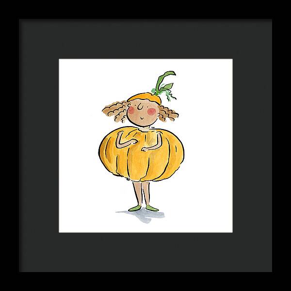 Pumpkin Costume - Framed Print