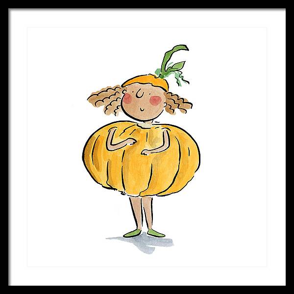 Pumpkin Costume - Framed Print