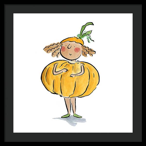Pumpkin Costume - Framed Print