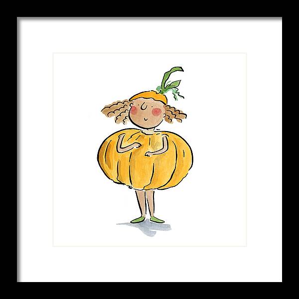 Pumpkin Costume - Framed Print