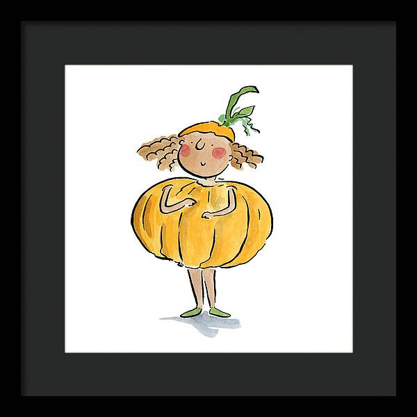 Pumpkin Costume - Framed Print