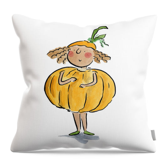Pumpkin Costume - Throw Pillow