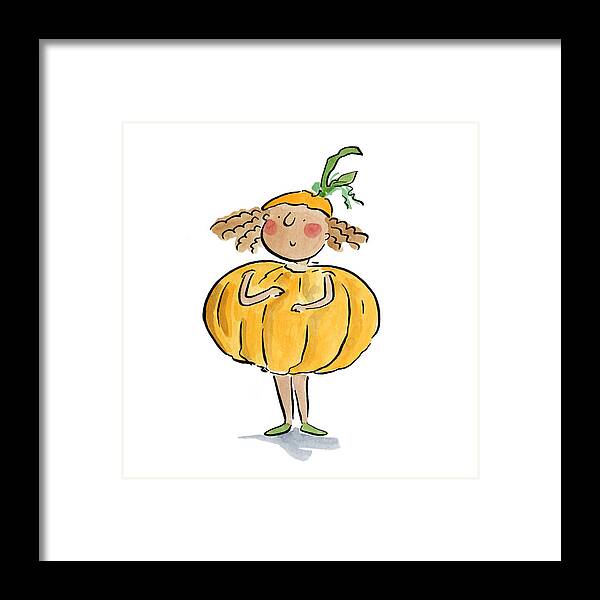 Pumpkin Costume - Framed Print